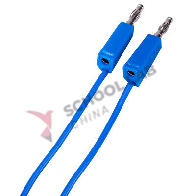 4mm Stackable Plug Leads Economy: Blue, 250mm - Pack of 5